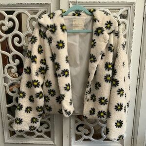 Altar´d state jacket soft fuzzy sherpa with daisies M